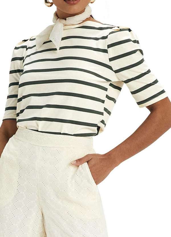 Marialícia - Blusa Feminina Marialicia 184148 2029-Marfim