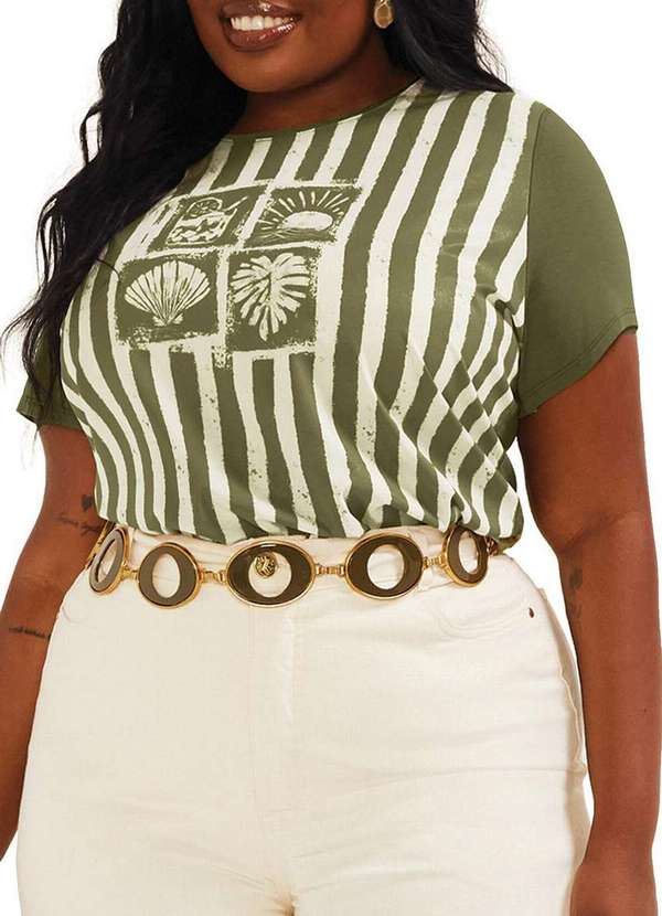 Marialícia - Blusa Feminina Marialicia 184364 5109-Verde-Aspargo