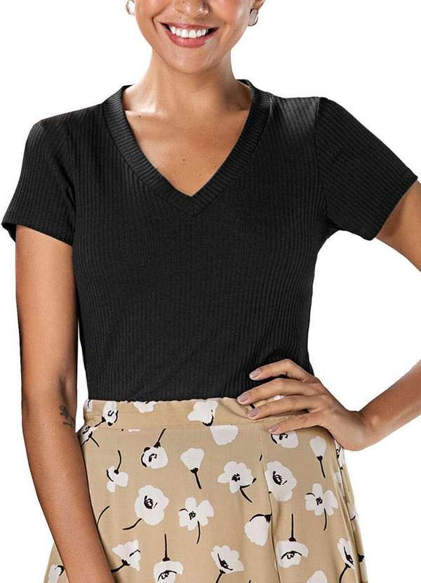 Marialícia - Blusa Feminina Marialicia 52070 7001-Preto