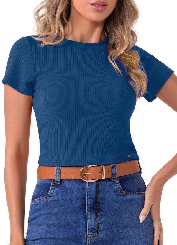 Marialícia - Blusa Feminina Marialicia 52073 6025-Azul-Quartzo