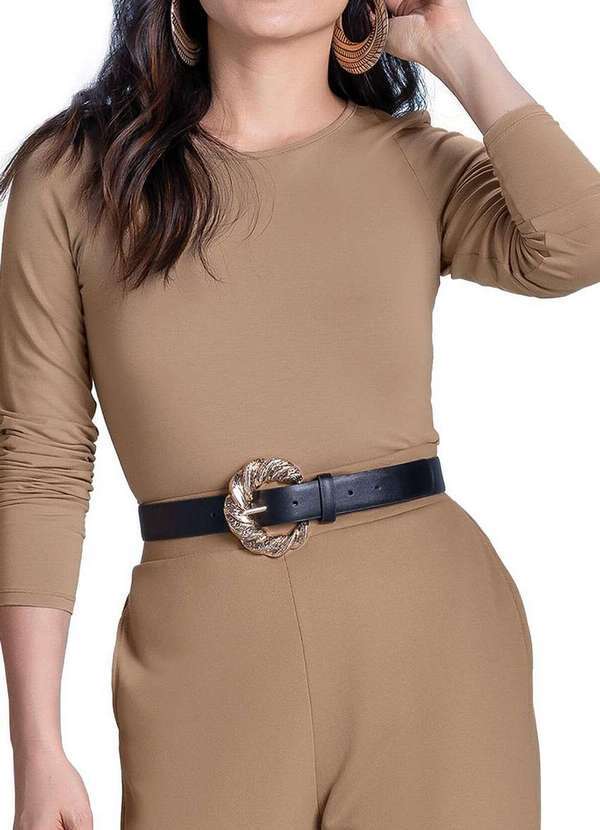 Marialícia - Blusa Feminina Marialicia 52118 8014-Marrom-Claro