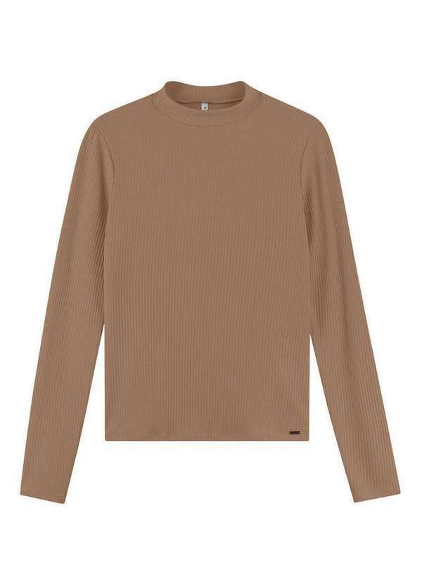 Marialícia - Blusa Feminina Marialicia 52119 8014-Marrom-Claro