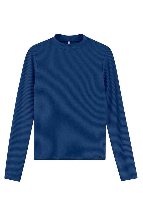 Marialícia - Blusa Feminina Marialicia 52119 Plus Size 6014-Azul-Marinho