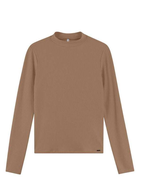 Marialícia - Blusa Feminina Marialicia 52119 Plus Size 8014-Marrom-Claro