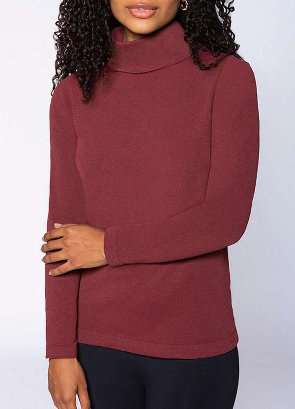 Lupo - Blusa Feminina Melange Loba 45283-001 5903-Marsala