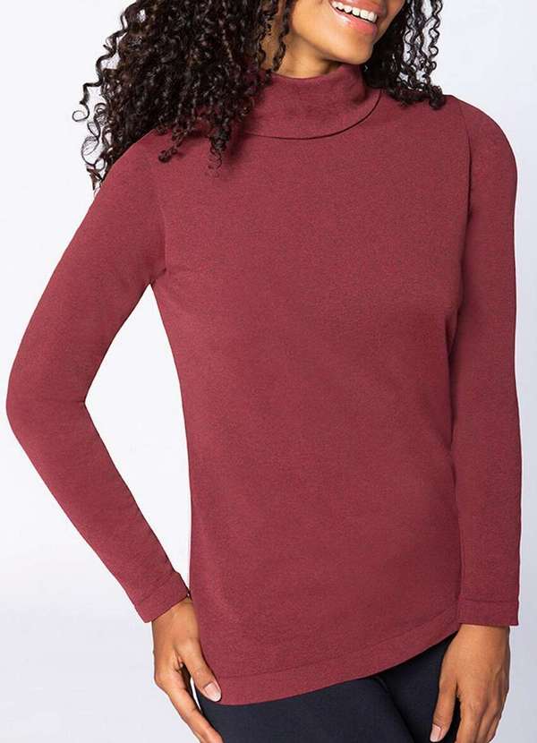 Lupo - Blusa Feminina Melange Loba 45283-001 5903-Marsala 3