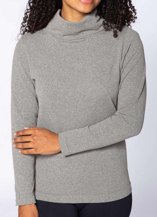 Lupo - Blusa Feminina Melange Loba 45283-001 6760-Khaki