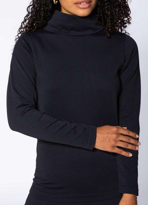 Lupo - Blusa Feminina Melange Loba 45283-001 9990-Preto