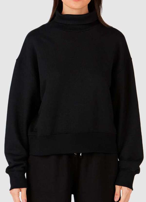 Malwee - Blusa Feminina Moletom Malwee 1000106177 00004-Preto