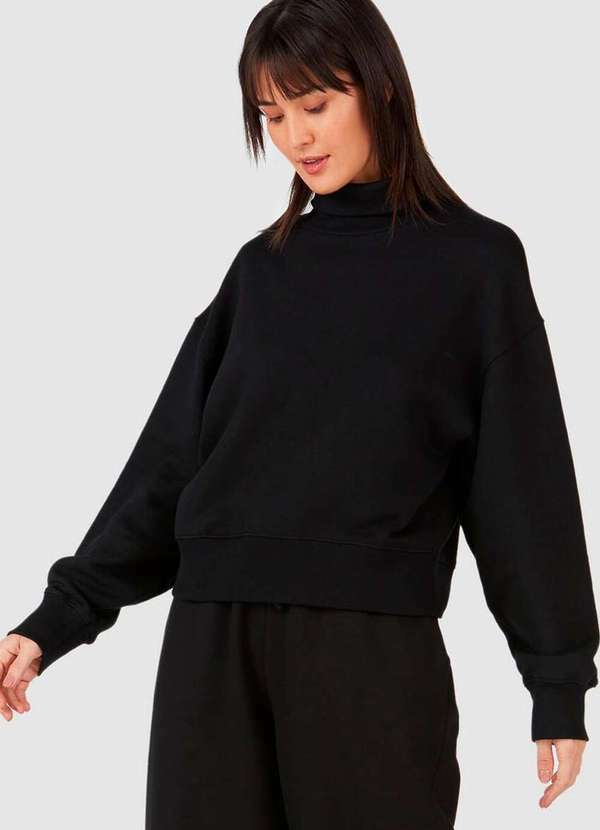 Malwee - Blusa Feminina Moletom Malwee 1000106177 00004-Preto 3