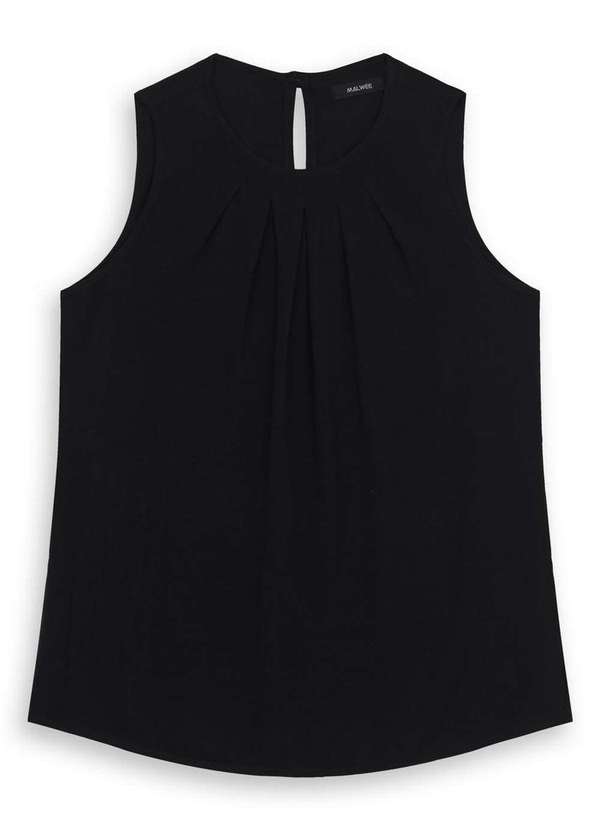 Malwee - Blusa Feminina Regata Ampla Malwee 1000124157 00004-Preto