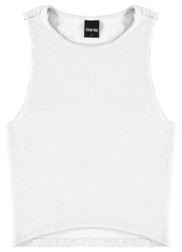 Enfim - Blusa Feminina Regata Cropped Enfim 1000120951 00001-Branco