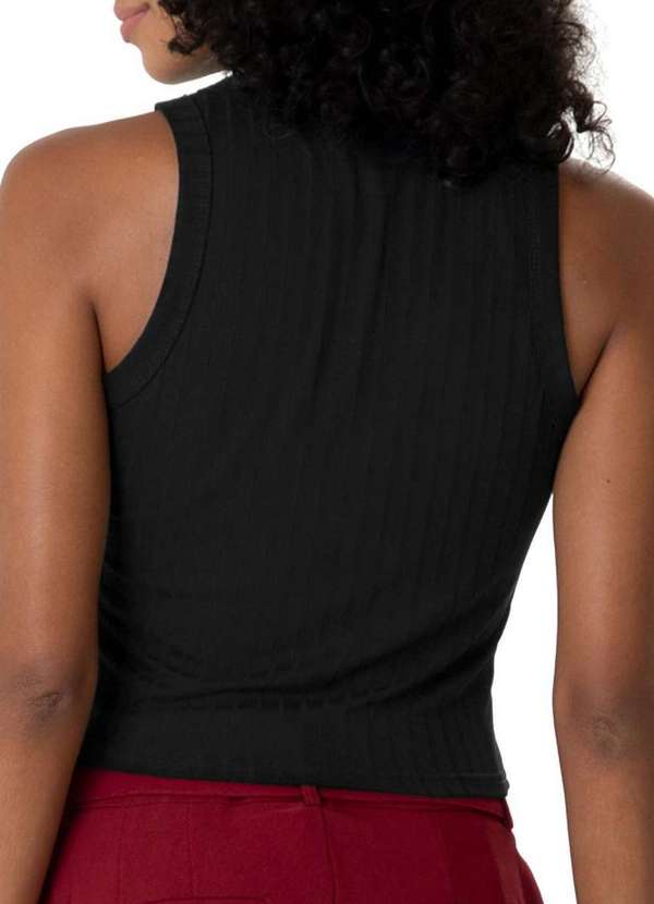 Malwee - Blusa Feminina Regata Cropped Malwee 1000113554 00004-Preto 2