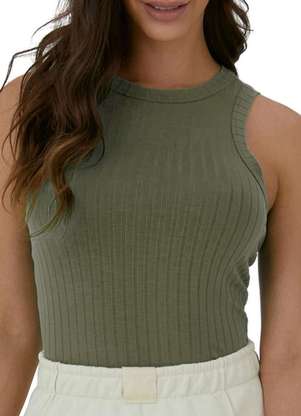 Blusa Feminina Regata Cropped Malwee 1000113554 - MALWEE