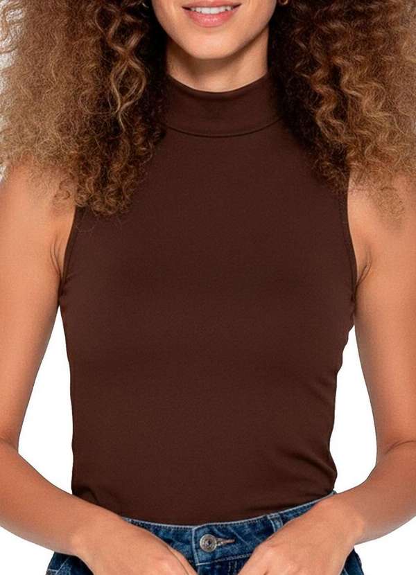 Enfim - Blusa Feminina Regata Enfim 1000117304 00340-Marrom