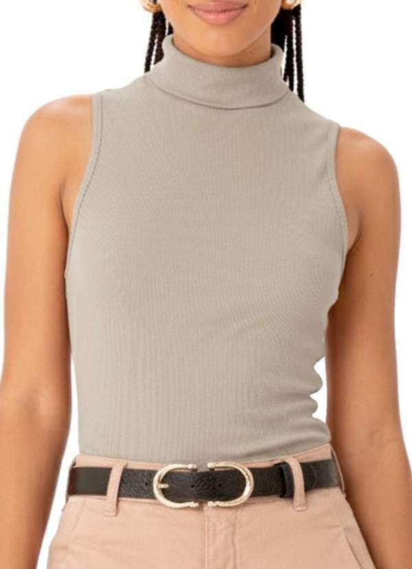 Enfim - Blusa Feminina Regata Enfim 1000117304 01201-Bege