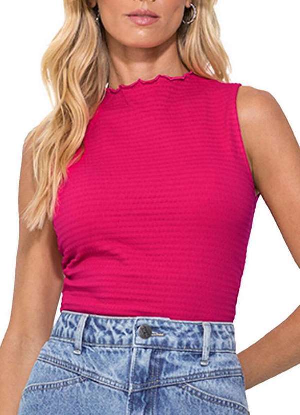 Enfim - Blusa Feminina Regata Enfim 1000121249 00972-Rosa-Escuro