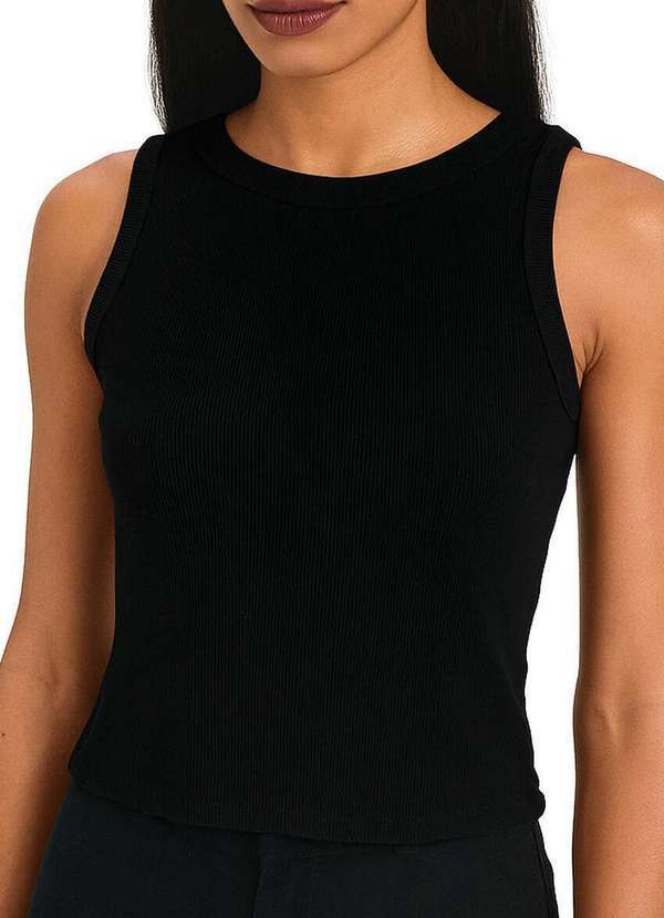 Enfim - Blusa Feminina Regata Enfim 1000121521 00004-Preto