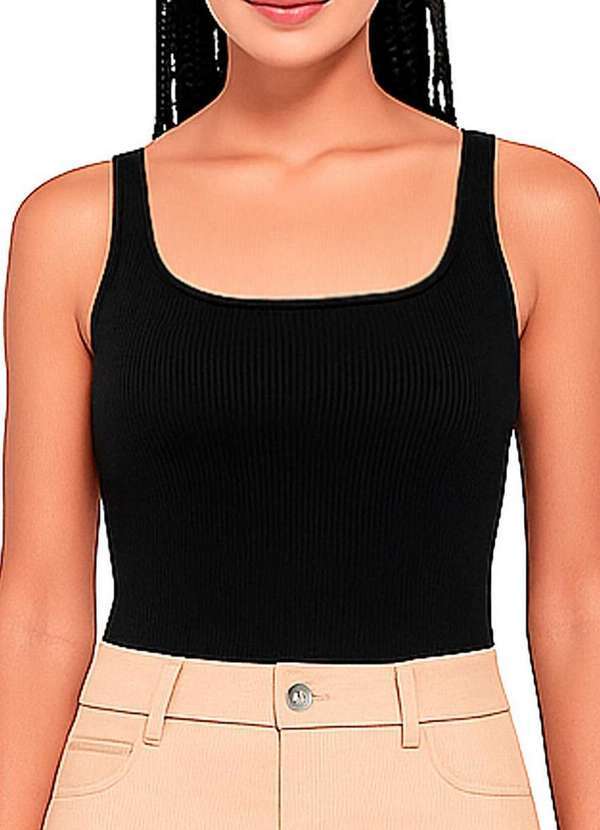 Enfim - Blusa Feminina Regata Enfim 1000125361 00004-Preto