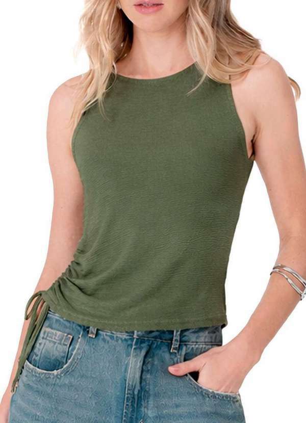 Enfim - Blusa Feminina Regata Enfim 1000132965 00033-Verde-Escuro