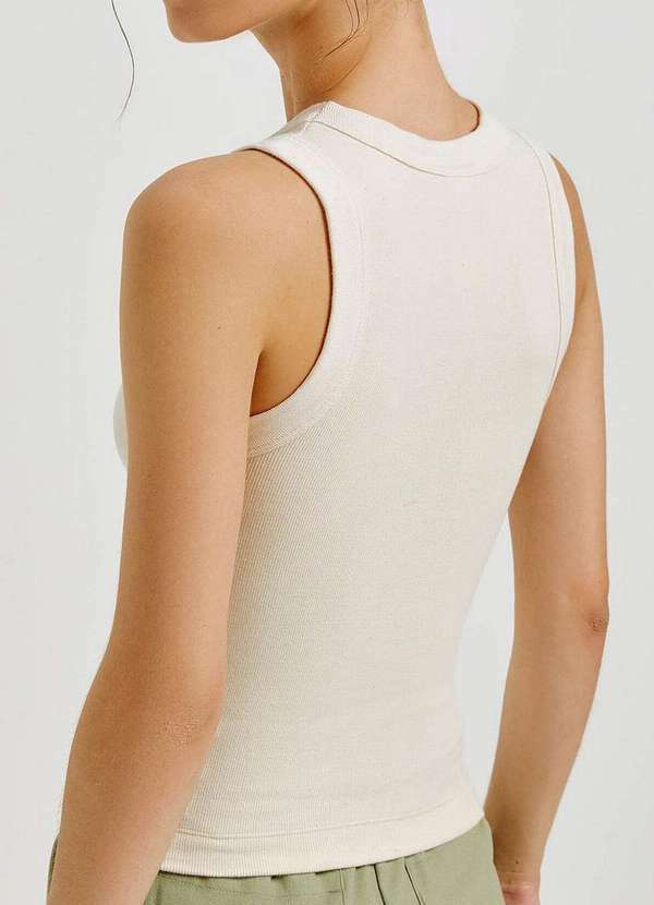 Hering - Blusa Feminina Regata Hering 4al6 Nm2-Bege-Mescla 2