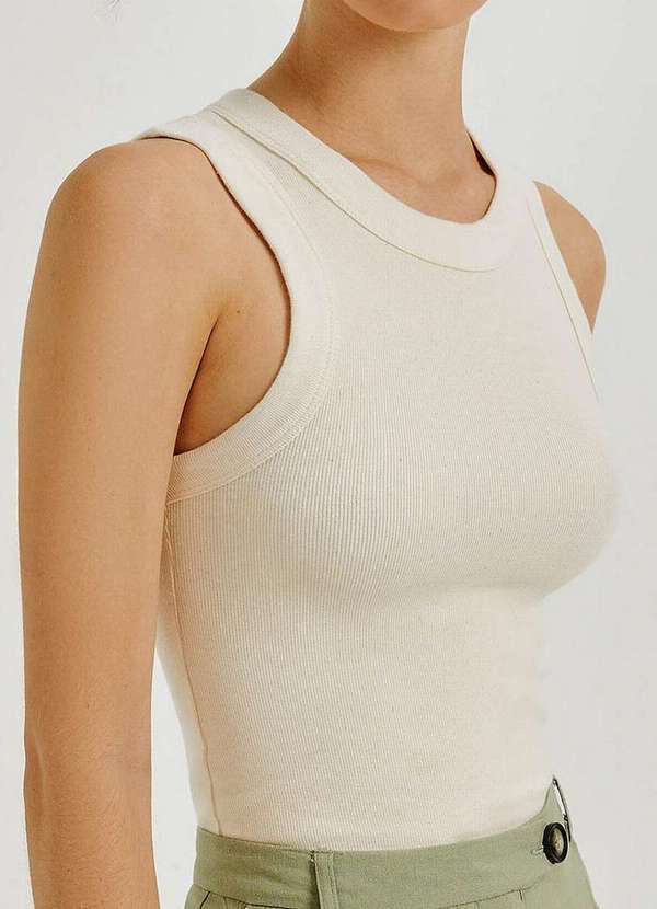 Hering - Blusa Feminina Regata Hering 4al6 Nm2-Bege-Mescla 3