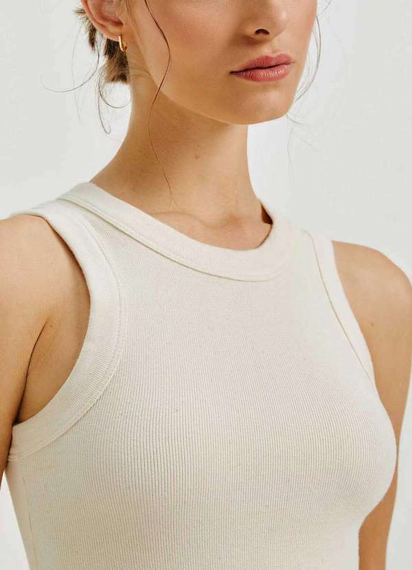 Hering - Blusa Feminina Regata Hering 4al6 Nm2-Bege-Mescla 4