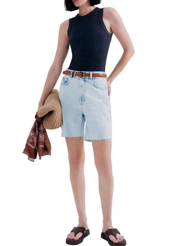 Hering - Blusa Feminina Regata Hering 4al6 Md3-Mescla-Escuro 4