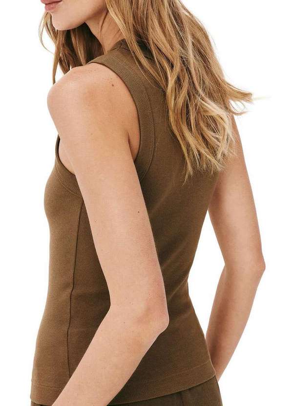 Hering - Blusa Feminina Regata Hering 4al6 H10-Verde-Musgo 2