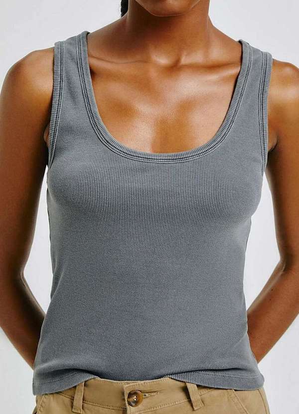 Hering - Blusa Feminina Regata Hering 4alm N10-Mescla