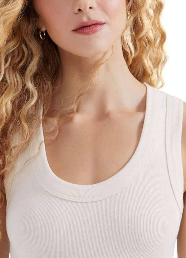 Hering - Blusa Feminina Regata Hering 4any Nm2-Bege-Mescla 3