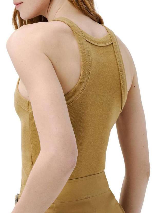 Hering - Blusa Feminina Regata Hering 4ap7 H33-Marrom-Médio 2