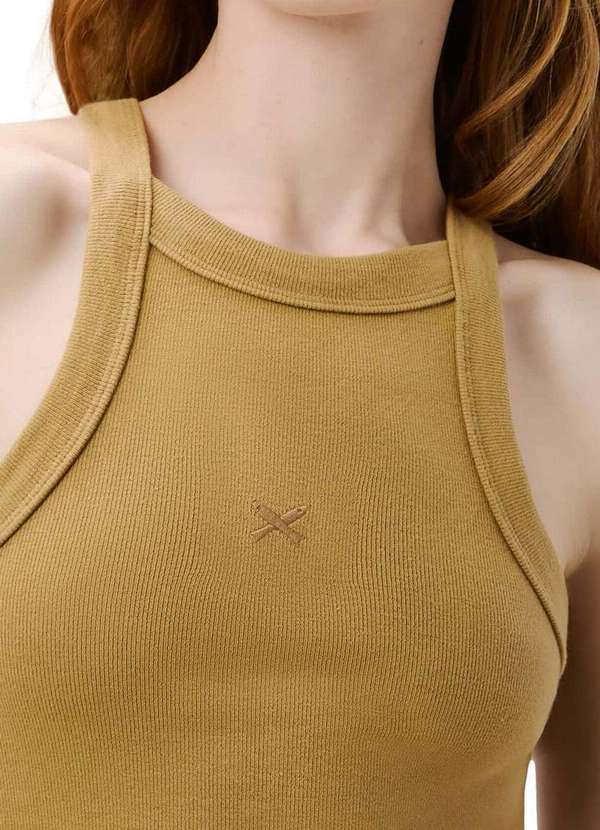 Hering - Blusa Feminina Regata Hering 4ap7 H33-Marrom-Médio 3