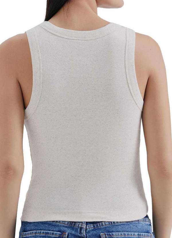 Hering - Blusa Feminina Regata Hering 4app Nm2-Bege-Mescla 2