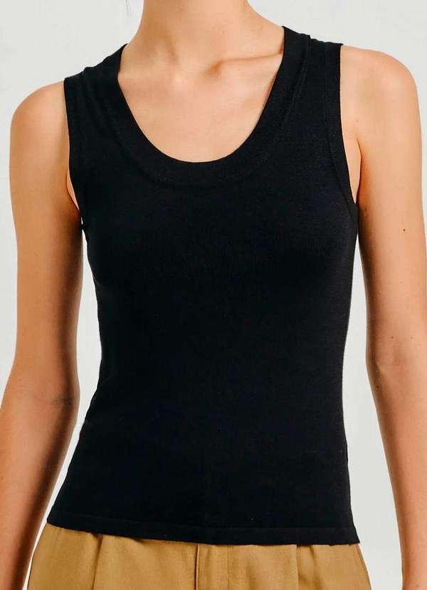 Hering - Blusa Feminina Regata Hering K5ag N10-Preto