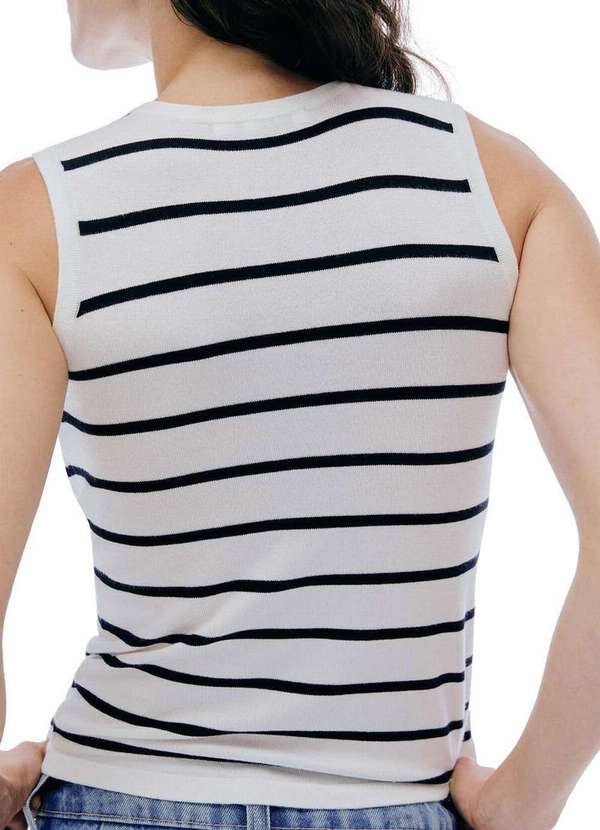 Hering - Blusa Feminina Regata Hering K5p8 1a-Branco-Preto 2