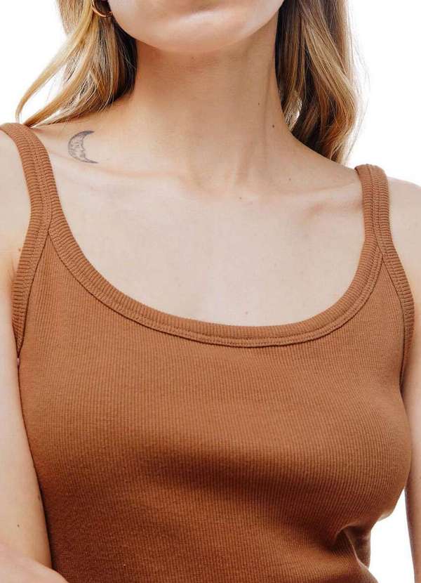 Hering - Blusa Feminina Regata Hering Khqg H41-Marrom-Escuro 3