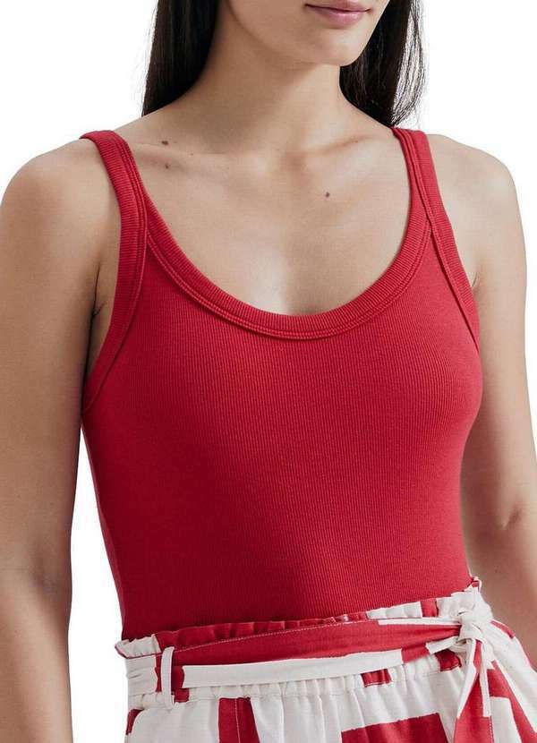 Hering - Blusa Feminina Regata Hering N1te R2b-Vermeho-Escuro