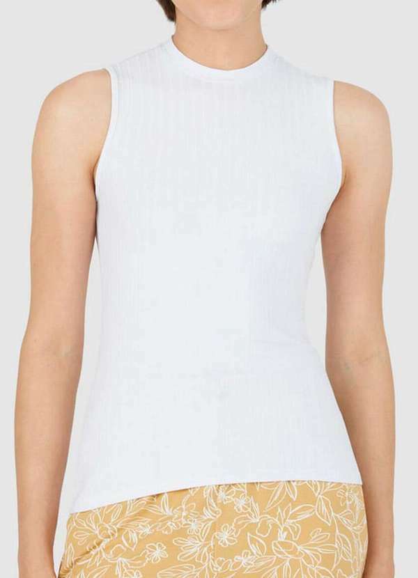 Malwee - Blusa Feminina Regata Malwee 1000066036 00001-Branco
