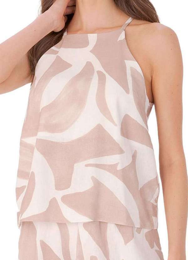 Malwee - Blusa Feminina Regata Malwee 1000120868 Dj86a-Off-White-Geométrico
