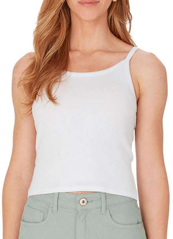 Malwee - Blusa Feminina Regata Malwee 1000124548 00001-Branco