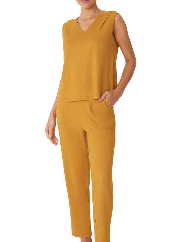 Malwee - Blusa Feminina Regata Malwee 1000132931 00397-Mostarda 4