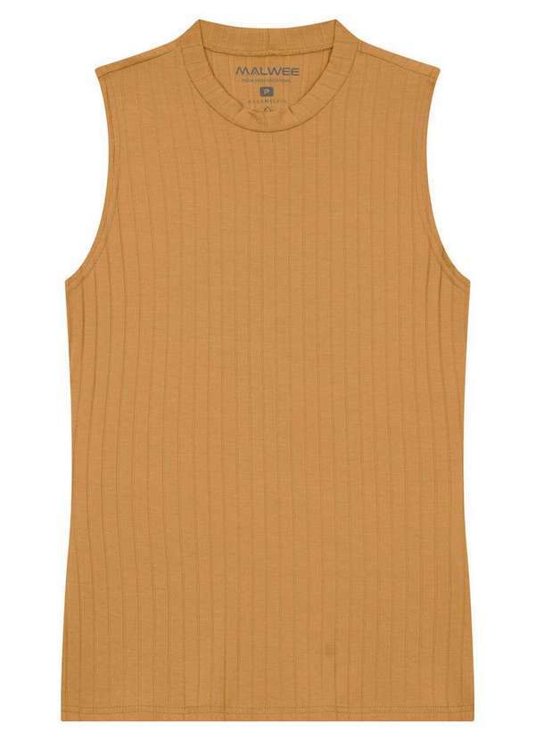 Malwee - Blusa Feminina Regata Malwee 1000133622 00169-Camurça
