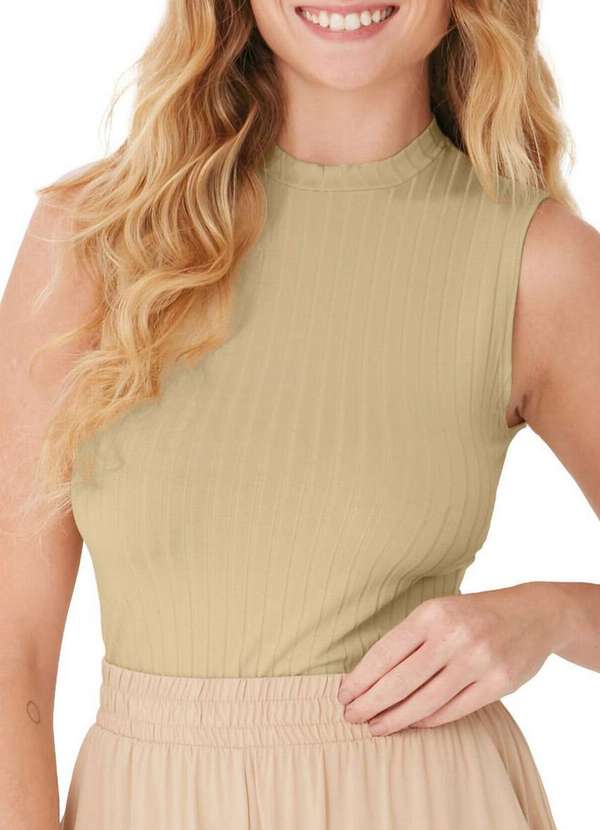 Malwee - Blusa Feminina Regata Malwee 1000133622 70032-Bege