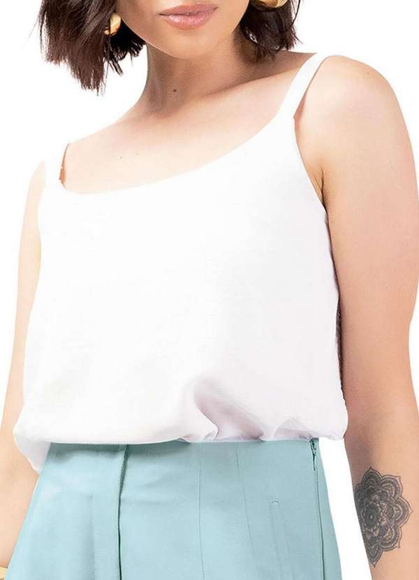 Marialícia - Blusa Feminina Regata Marialicia 183537 2001-Branco 2