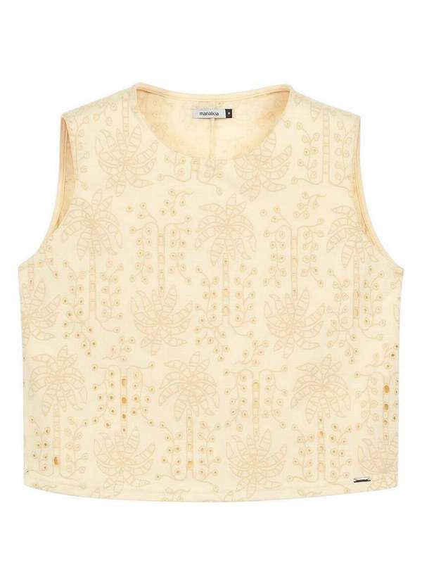 Marialícia - Blusa Feminina Regata Marialicia 184016 2029-Marfim