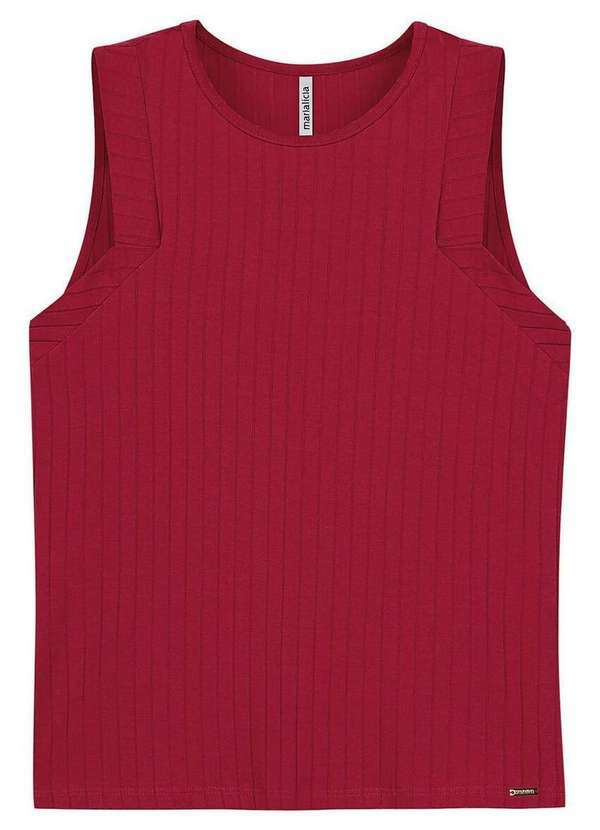 Marialícia - Blusa Feminina Regata Marialicia 184147 4547-Vermelho 2