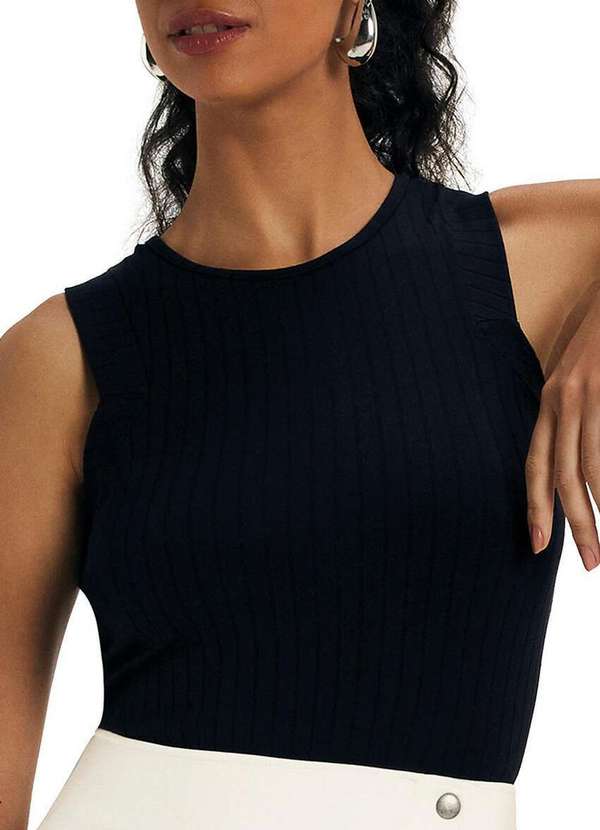 Marialícia - Blusa Feminina Regata Marialicia 184147 7001-Preto