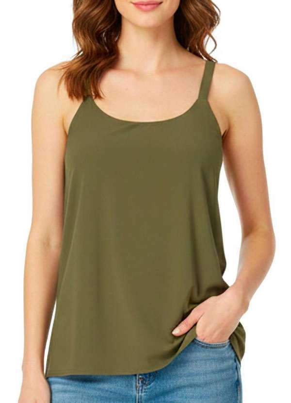 Marialícia - Blusa Feminina Regata Marialicia 184261 5109-Verde-Aspargo