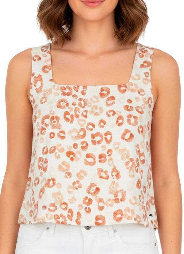 Marialícia - Blusa Feminina Regata Marialicia 184270 2037-Natural